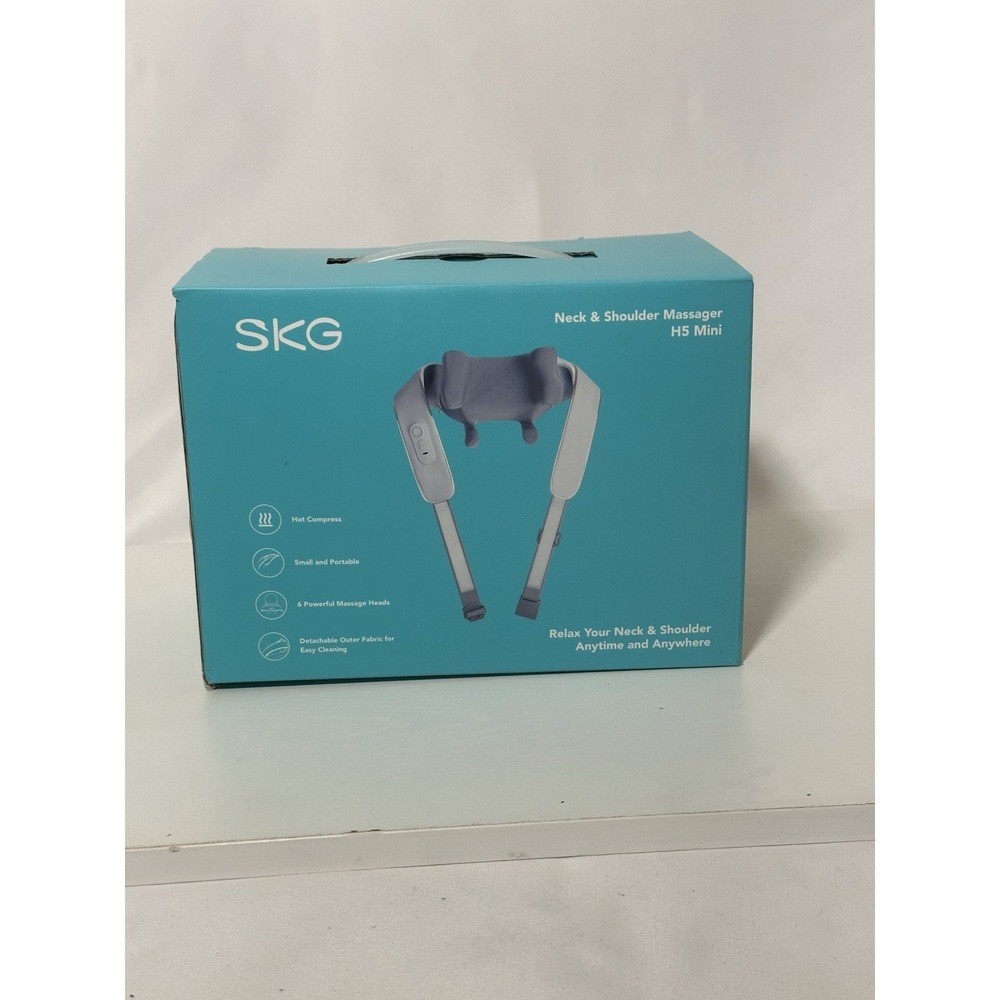 SKG Neck & Shoulder Massager H5 Mini | Heat Therapy | Portable | New open box